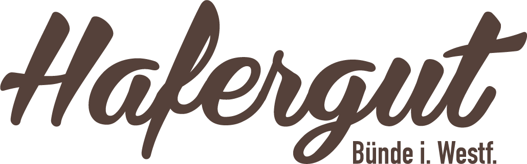 Hafergut Logo in sehr schöner Kalligraphie Schrift