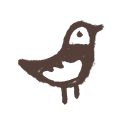 illustrierter Vogel als Icon